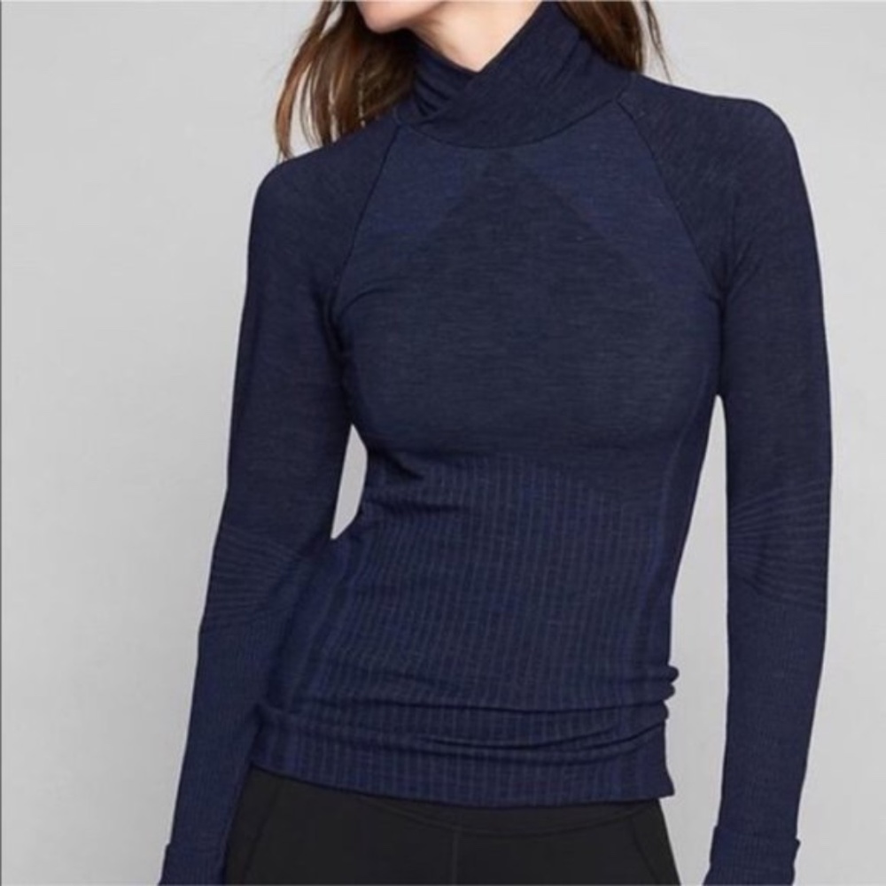 Athleta Ribbed Remarkawool Mock Turtleneck…